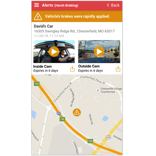 Linxup GPS tracking with dash cam videos